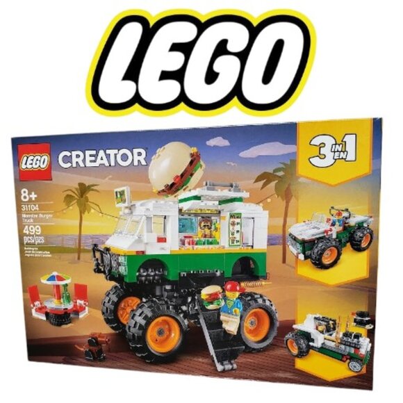 RETIRED LEGO Creator 3in1 Monster Burger Truck 31104 Food Vehicle SEALED NEW 499 - Picture 2 of 16